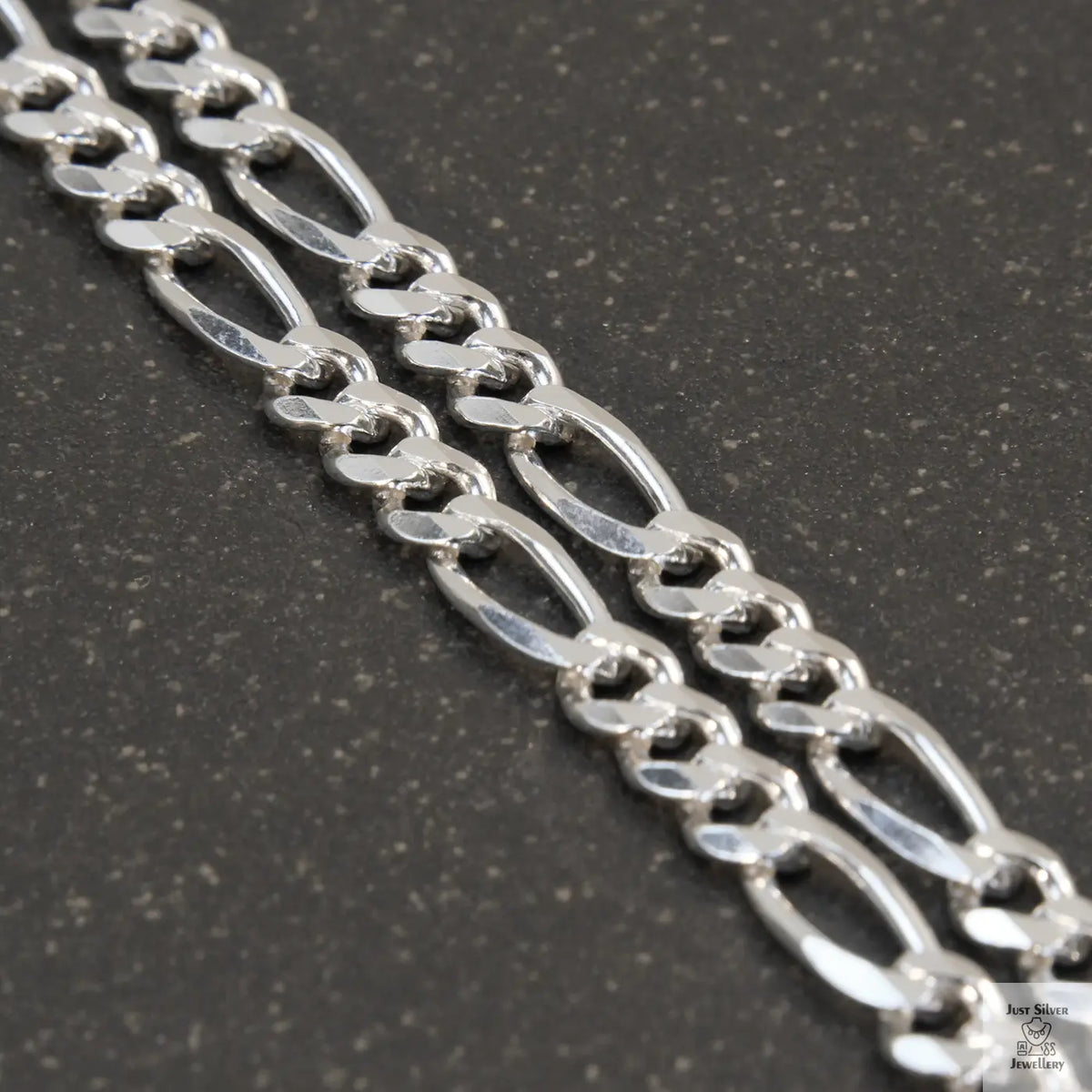 Solid Sterling Silver Figaro Chain (5.5mm)