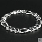 Silver bracelet on a black background