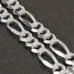 Solid Sterling Silver Figaro Chain (9.8mm)