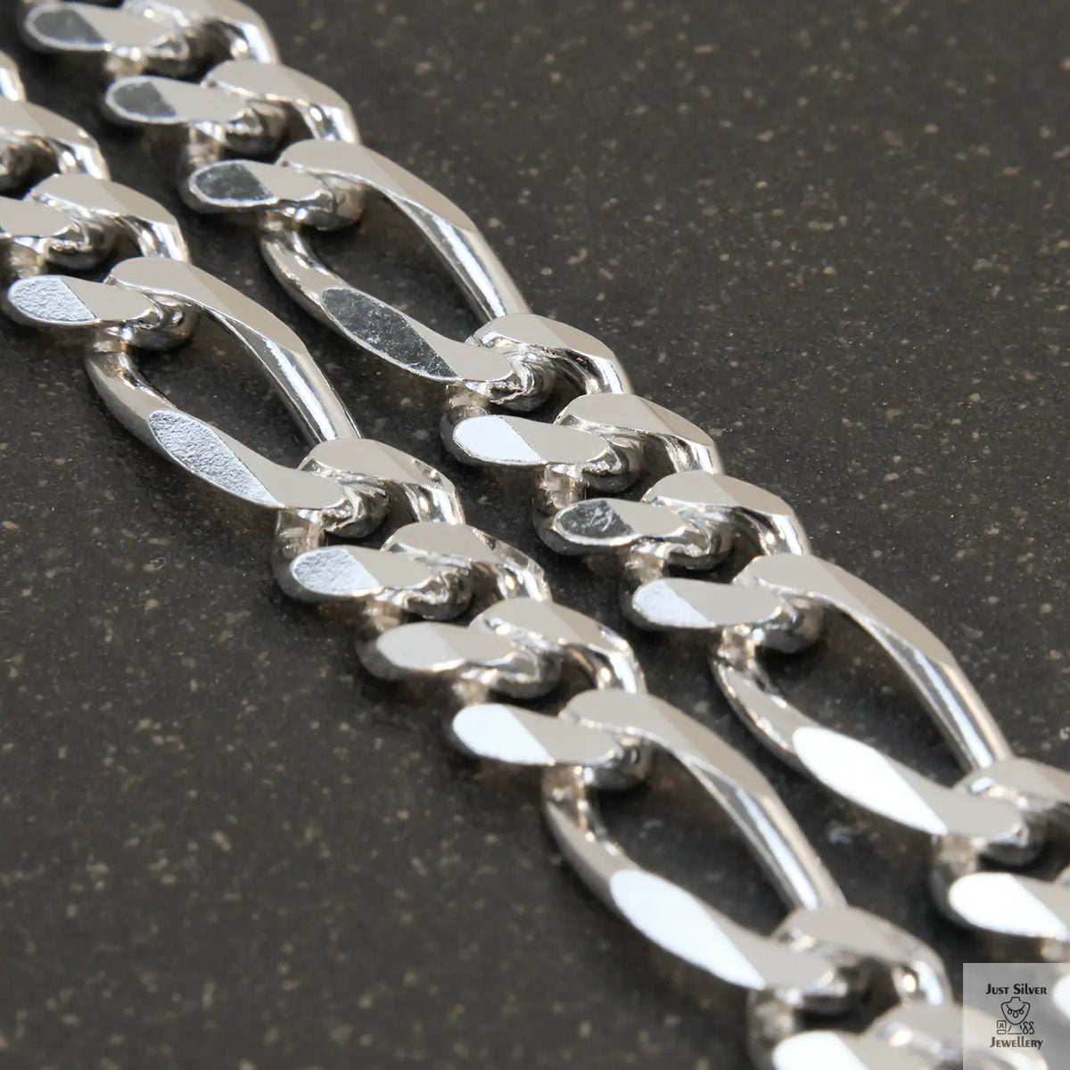 Solid Sterling Silver Figaro Chain (9.8mm)