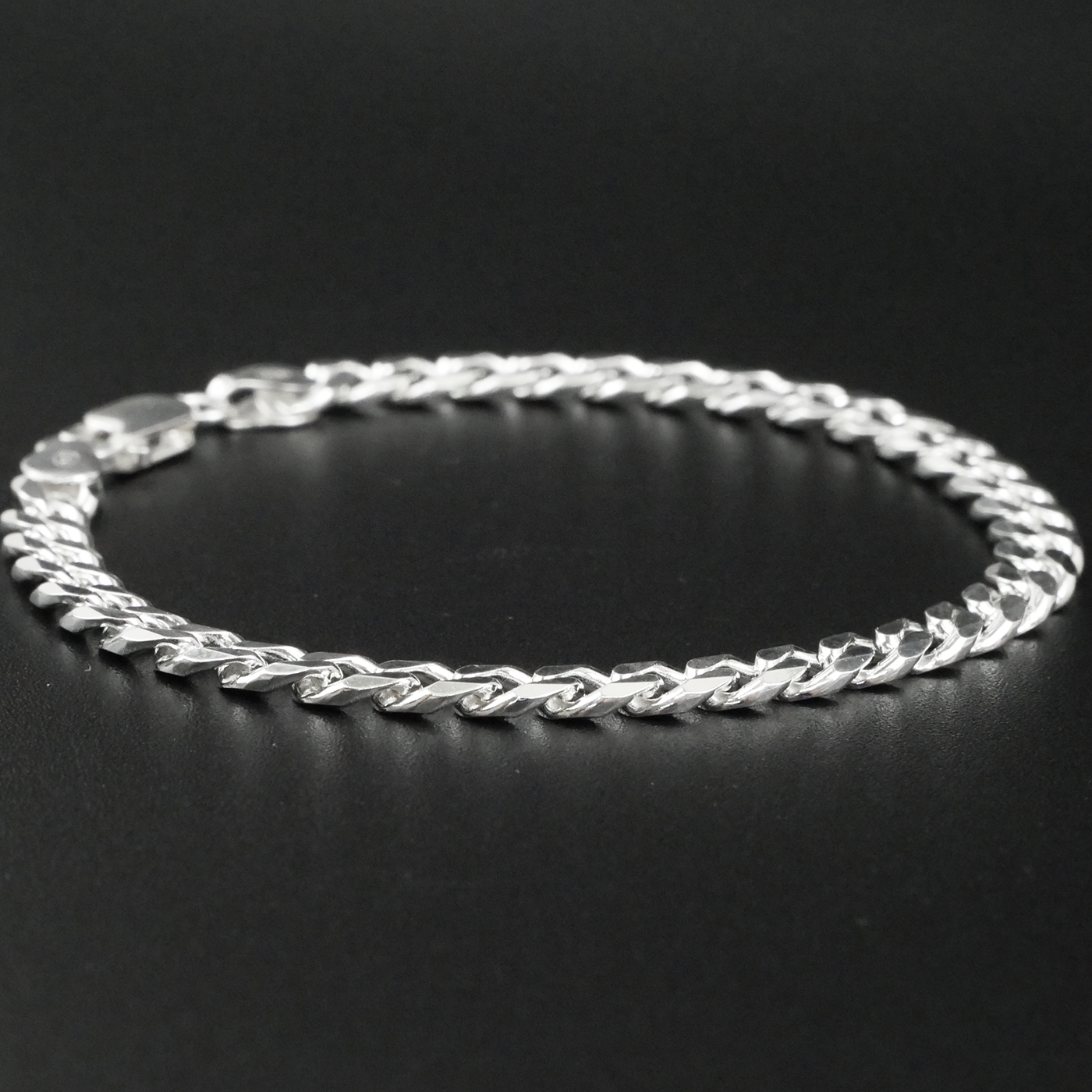 Solid Sterling Silver Curb Bracelet (5mm)