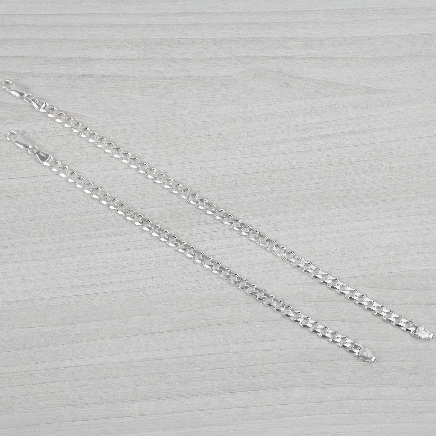 Solid Sterling Silver Curb Bracelet (5mm)