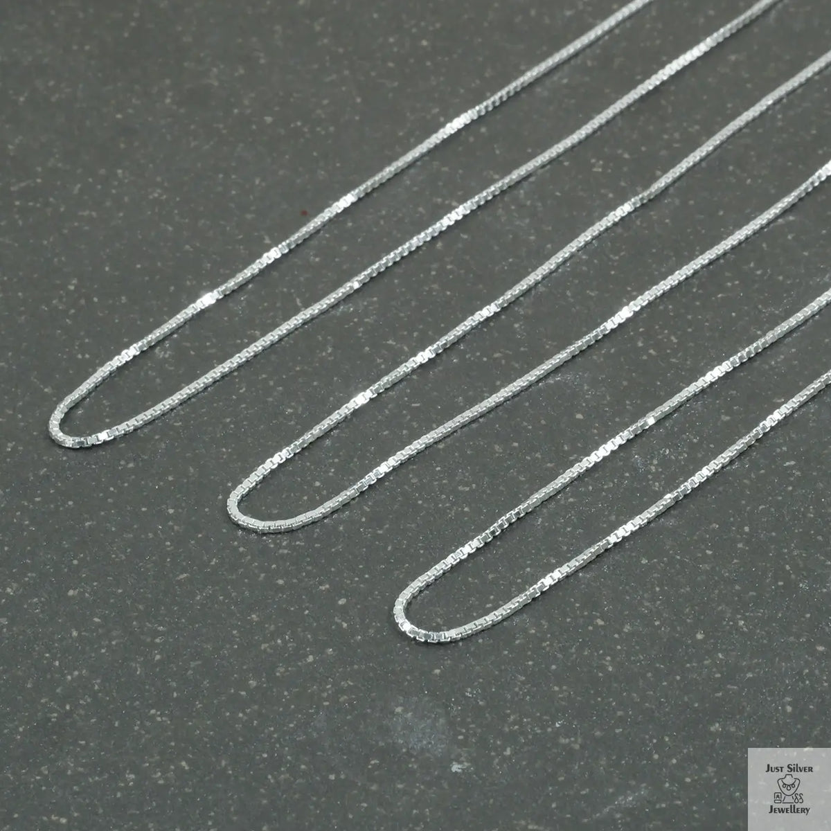 Fine Sterling Silver Box Link Chain (1.4mm)