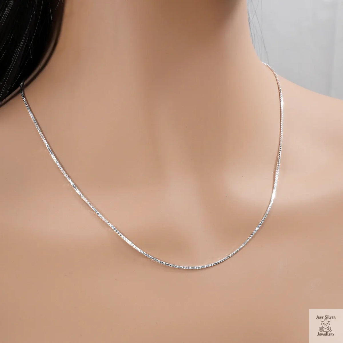 Fine Sterling Silver Box Link Chain (1.4mm)
