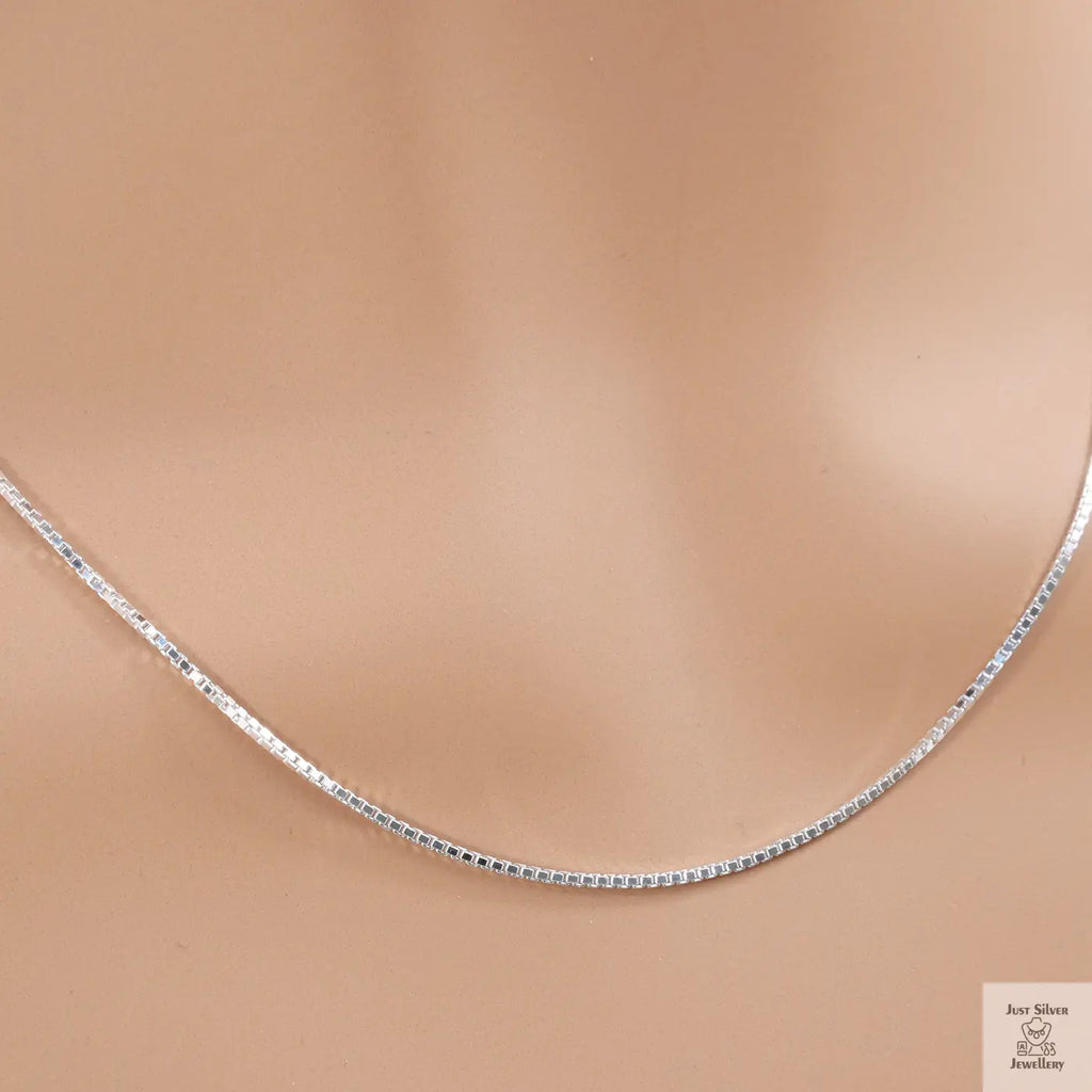 Fine Sterling Silver Box Link Chain (1.4mm)