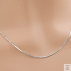 Fine Sterling Silver Box Link Chain (1.4mm)