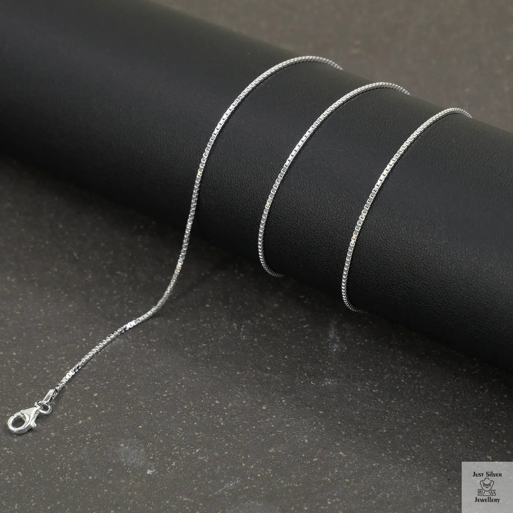 Fine Sterling Silver Box Link Chain (1.4mm)
