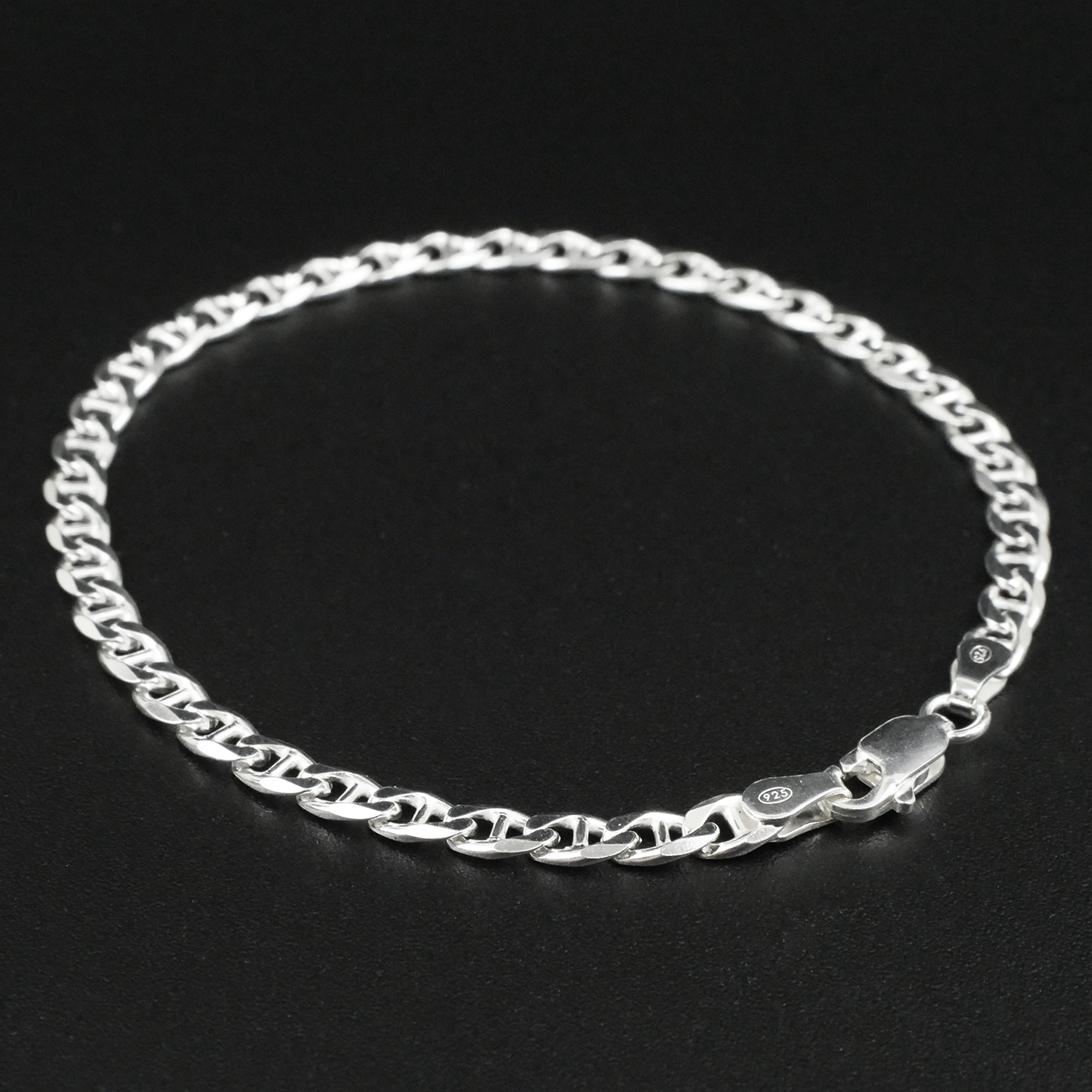Solid Sterling Silver Marina Bracelet (3.8mm)