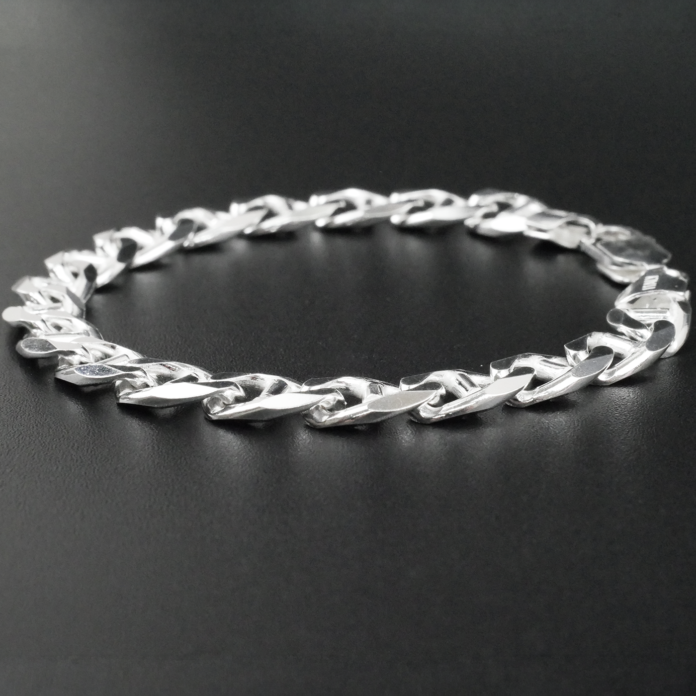 Solid Sterling Silver Marina Bracelet (7.8mm)