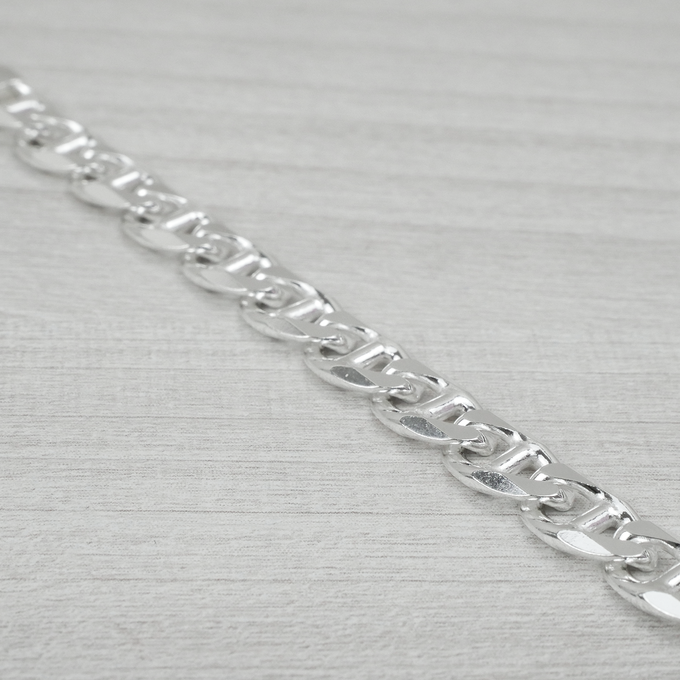 Solid Sterling Silver Marina Bracelet (7.8mm)