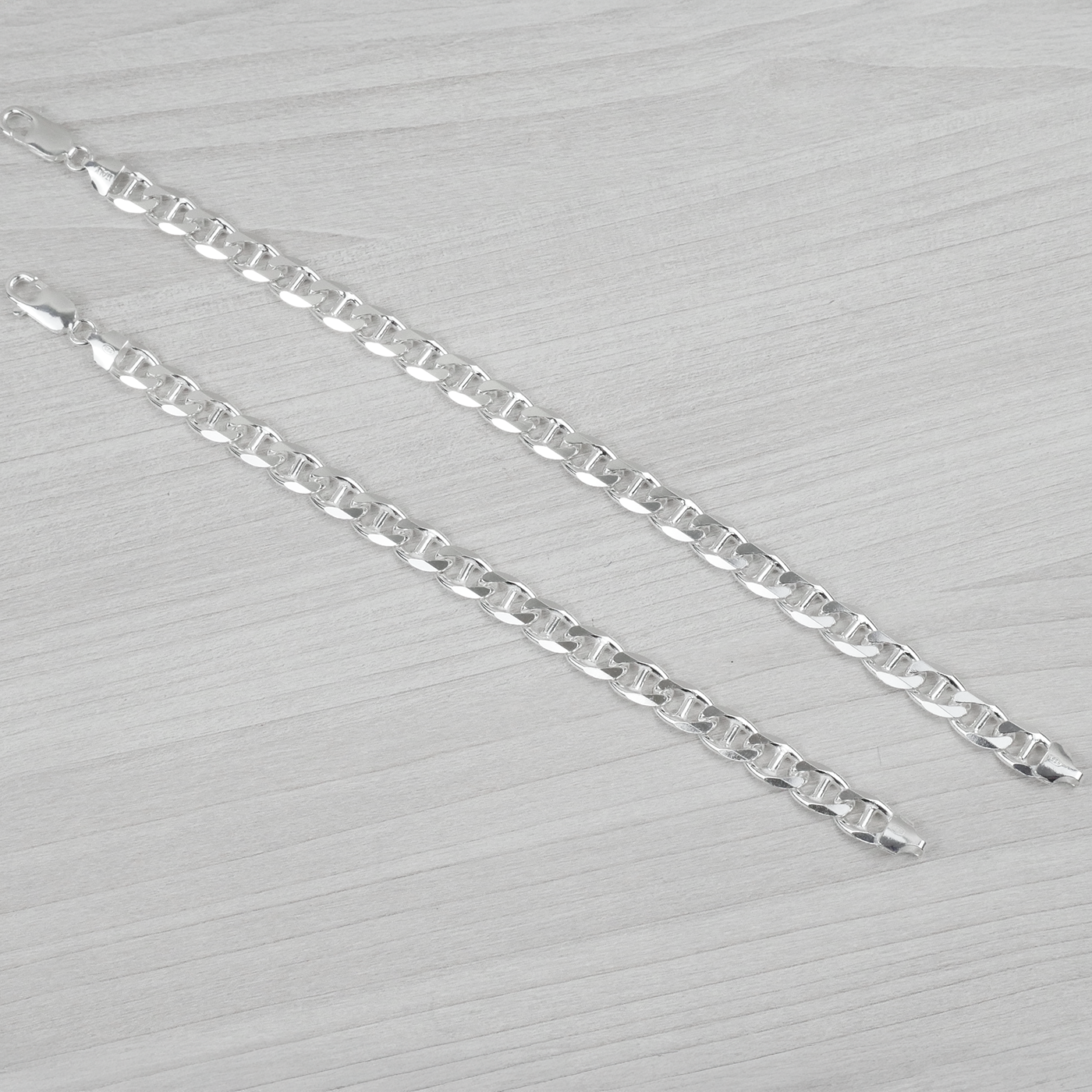 Solid Sterling Silver Marina Bracelet (7.8mm)