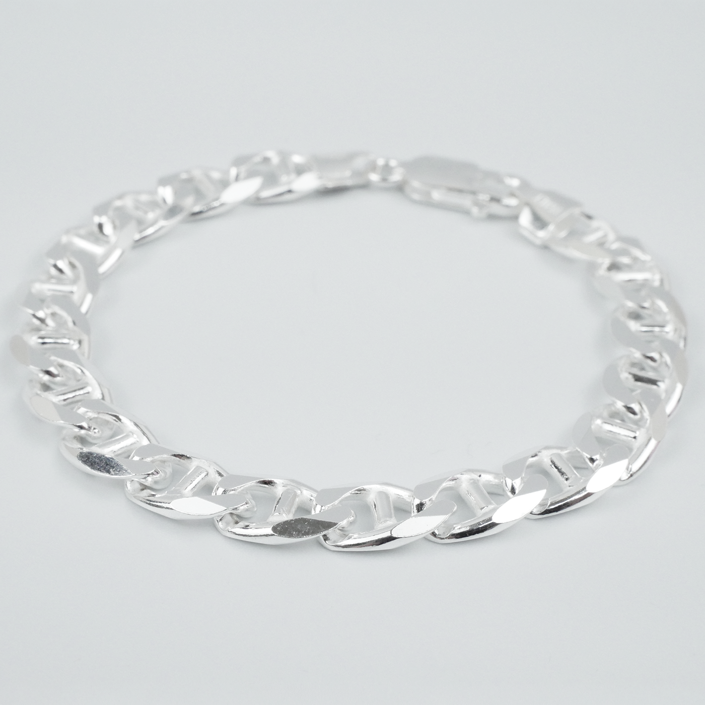 Solid Sterling Silver Marina Bracelet (7.8mm)