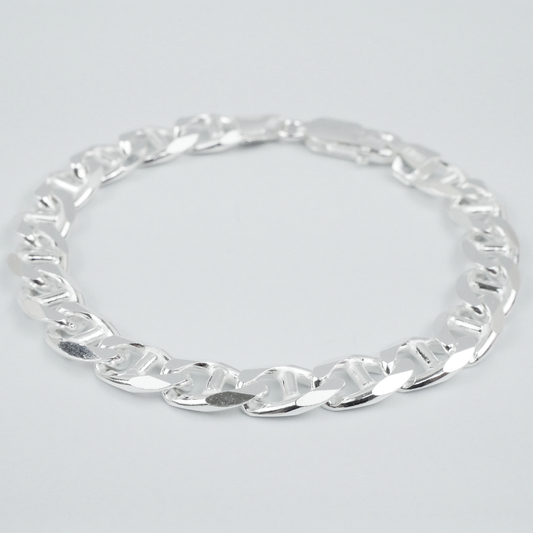 Solid Sterling Silver Marina Bracelet (7.8mm)