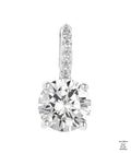 Silver Clear Natural Zircon Pendant Just Silver Jewellery