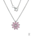 Silver Daisy Flower Necklace Just Silver Jewellery