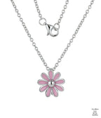 Silver Daisy Flower Necklace Just Silver Jewellery