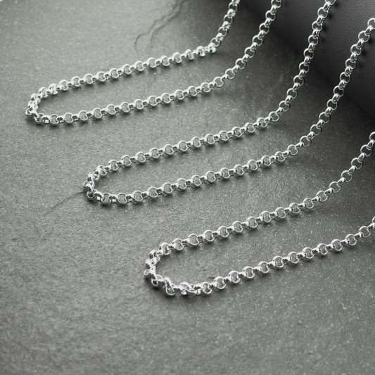 Solid Sterling Silver Rolo Chain (4.0mm)