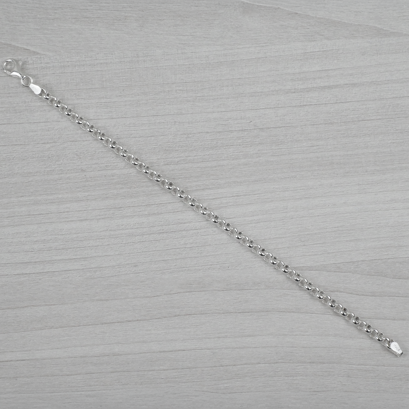 Solid Sterling Silver Rolo Bracelet (4.0mm)