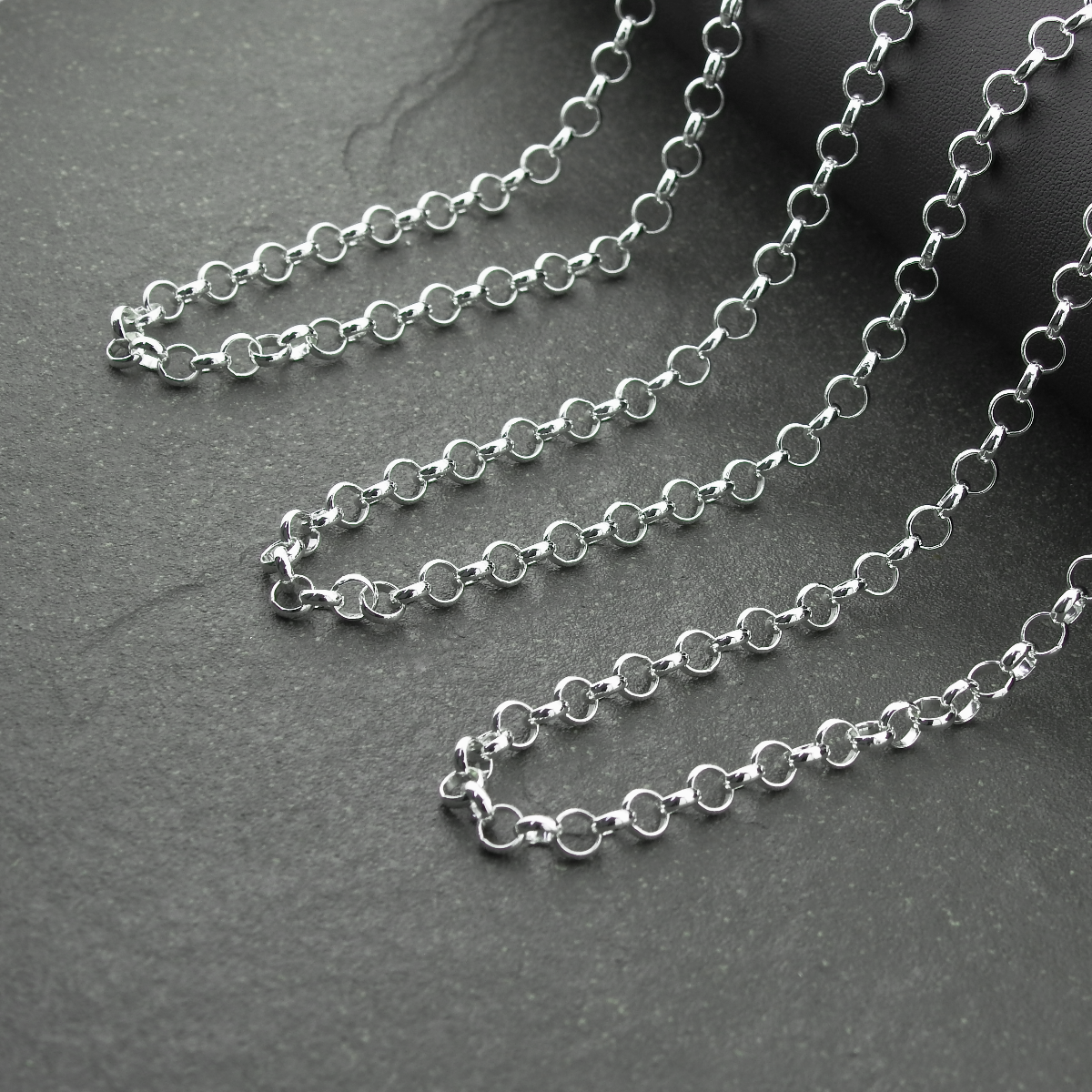 Solid Sterling Silver Rolo Chain (5.3mm)