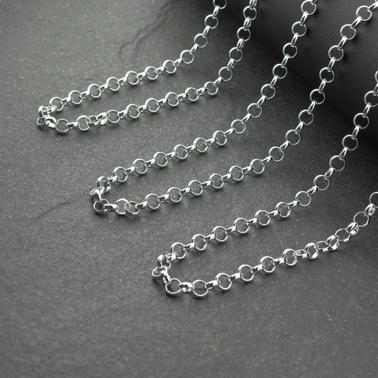 Solid Sterling Silver Rolo Chain (5.3mm)