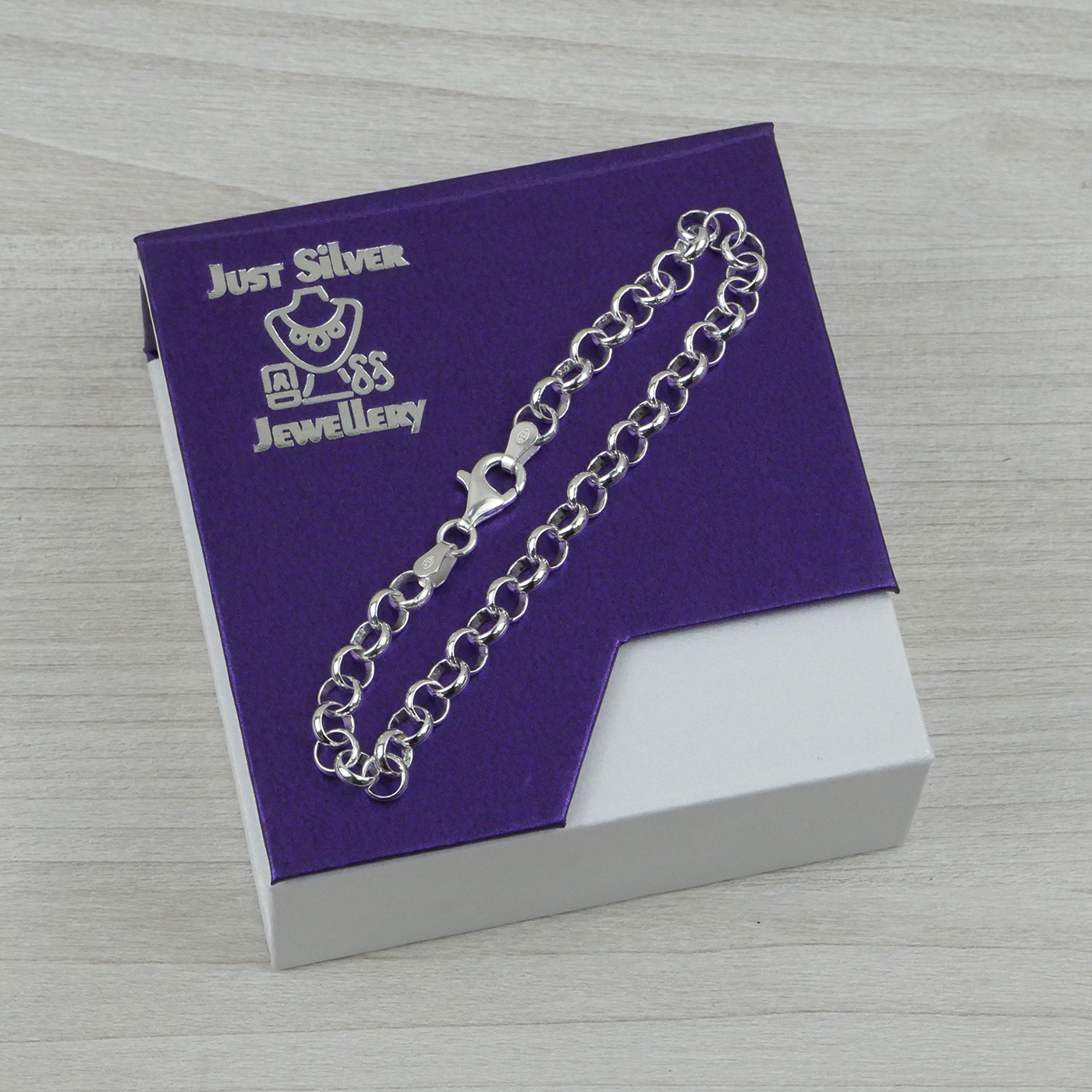 Solid Sterling Silver Rolo Bracelet (5.3mm)