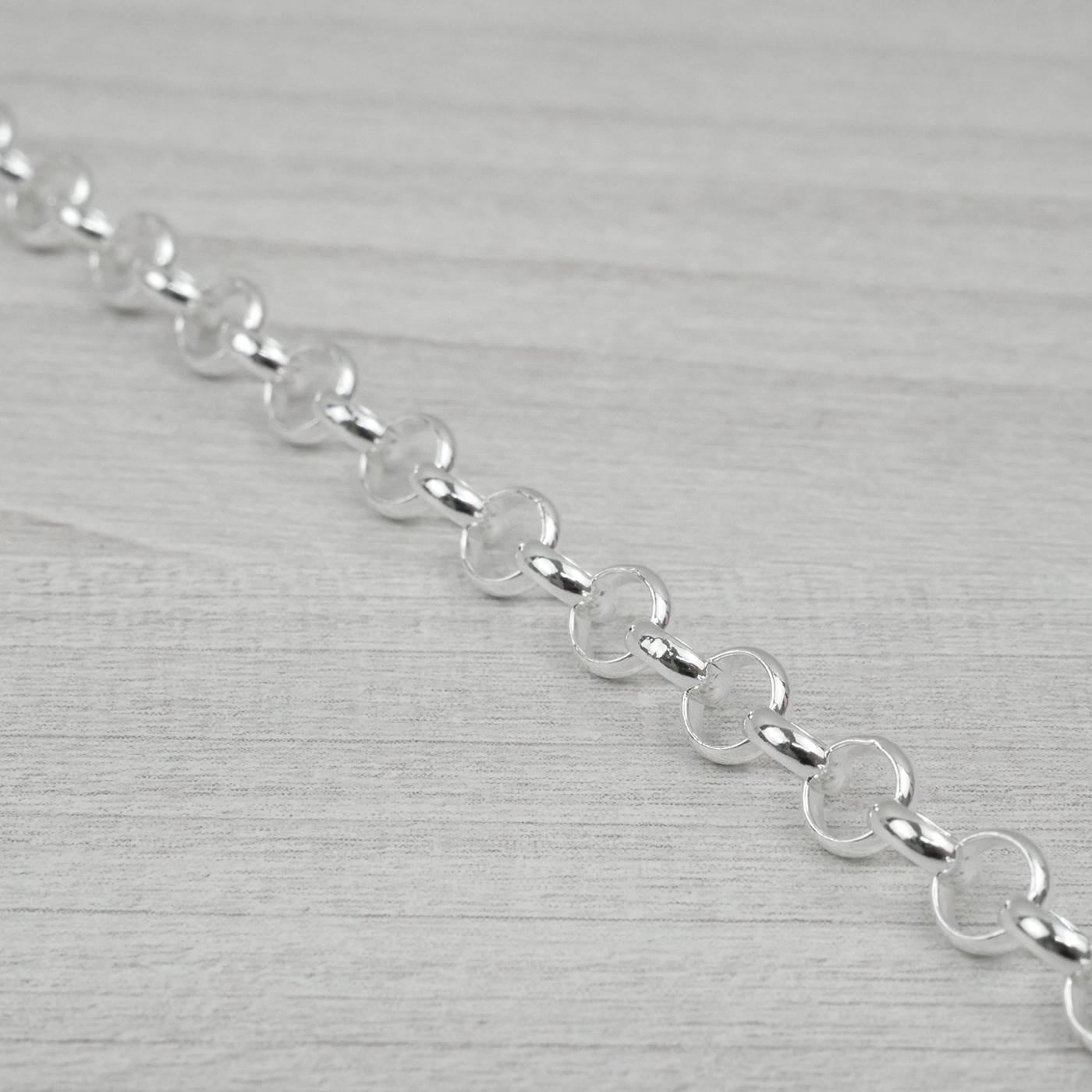 Solid Sterling Silver Rolo Bracelet (5.3mm)