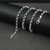 Silver Belcher/Rolo chain bracelet on a dark surface