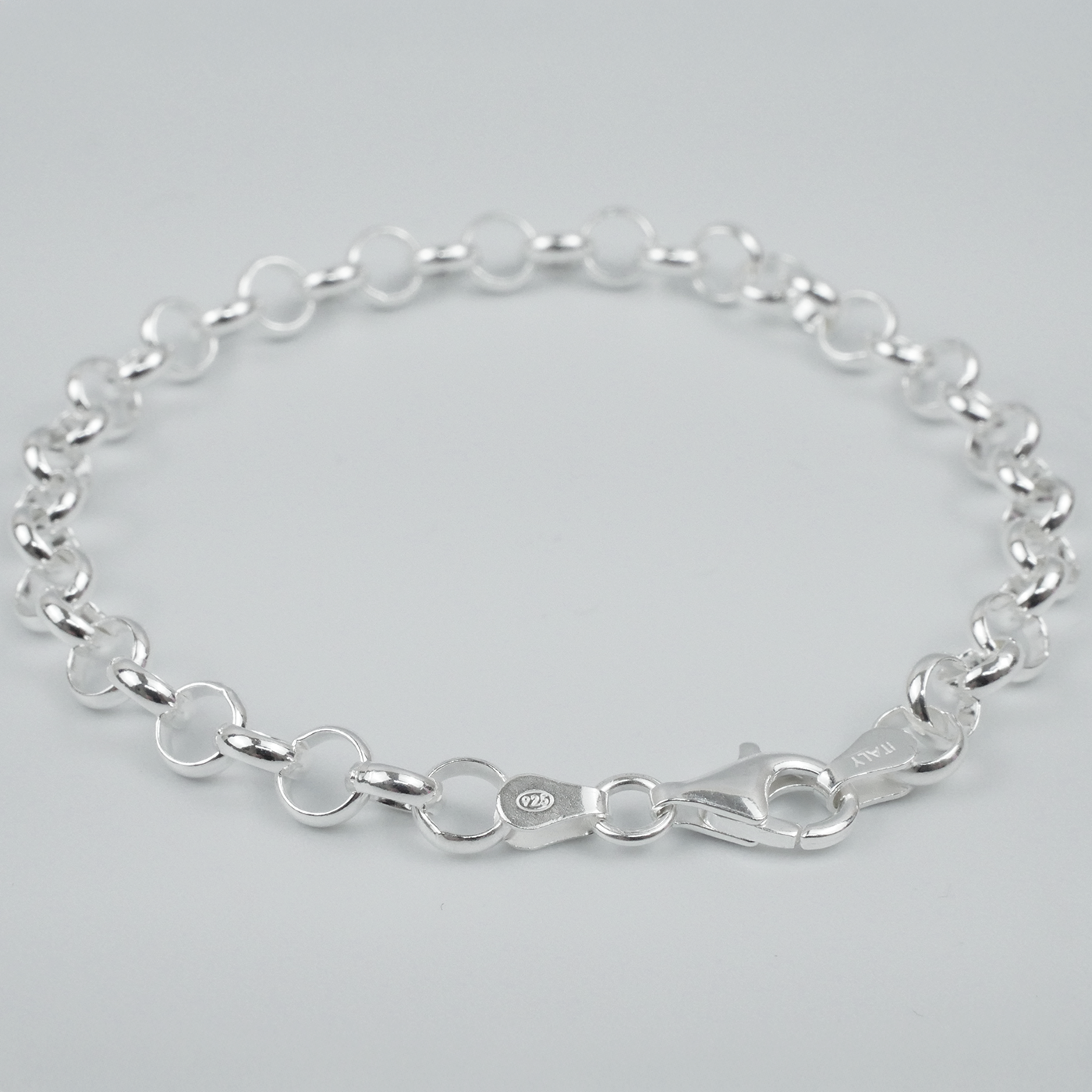 Solid Sterling Silver Rolo Bracelet (5.3mm)