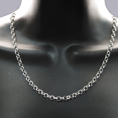 Solid Sterling Silver Rolo Chain (5.3mm)