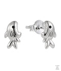 Silver 'Biting Shark' Earring Just Silver Jewellery
