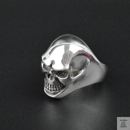 Silver Bold "Happy Skull" Gents Ring Just Silver Jewellery