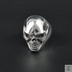 Silver Bold "Happy Skull" Gents Ring Just Silver Jewellery