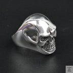 Silver Bold "Happy Skull" Gents Ring Just Silver Jewellery