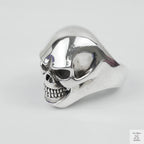 Silver Bold "Happy Skull" Gents Ring Just Silver Jewellery