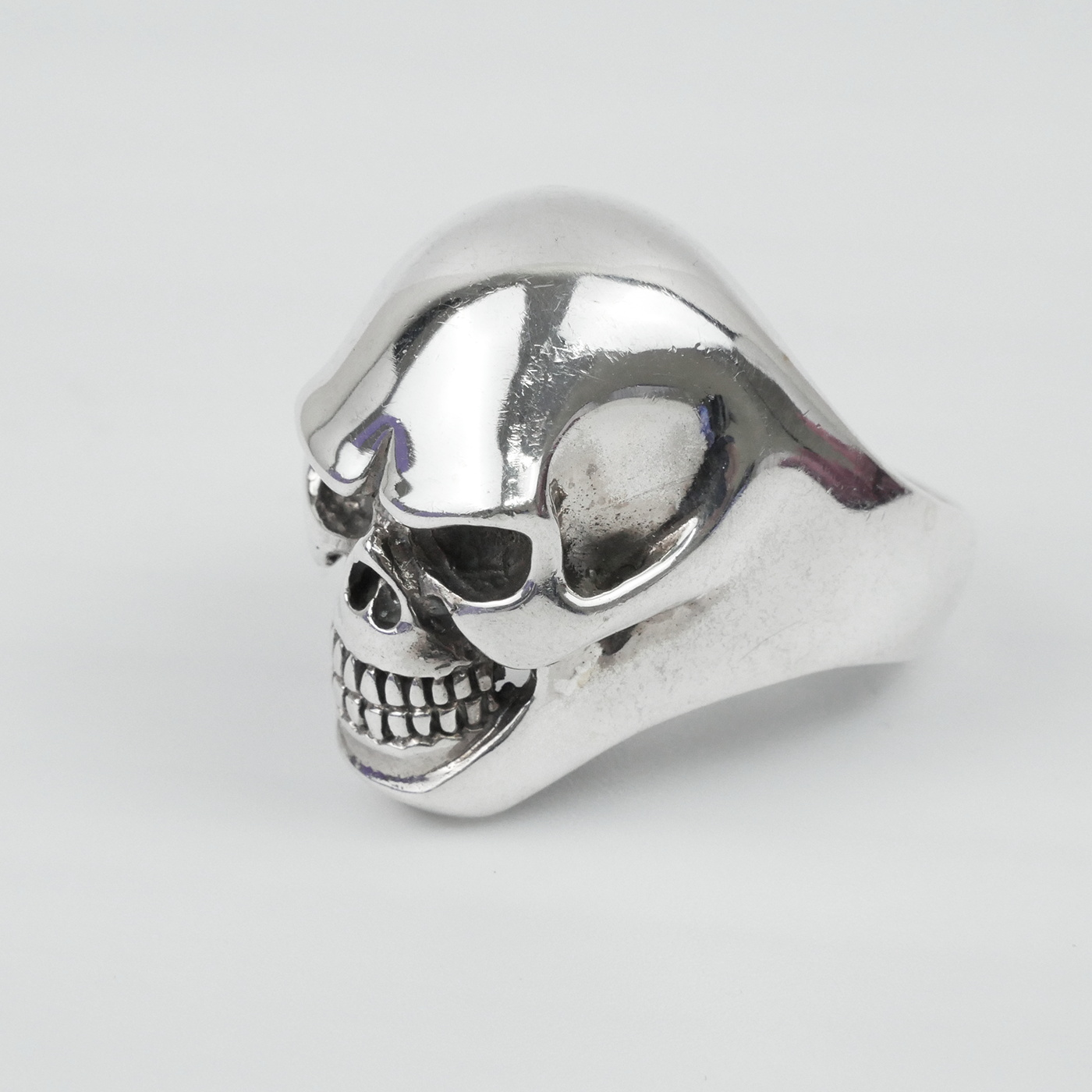Silver "Happy Skull" Gents Ring