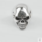 Silver Bold "Happy Skull" Gents Ring Just Silver Jewellery