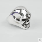 Silver Bold "Happy Skull" Gents Ring Just Silver Jewellery