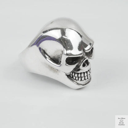 Silver Bold "Happy Skull" Gents Ring Just Silver Jewellery