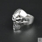 Silver Bold "Shouting Skull" Gents Ring Just Silver Jewellery