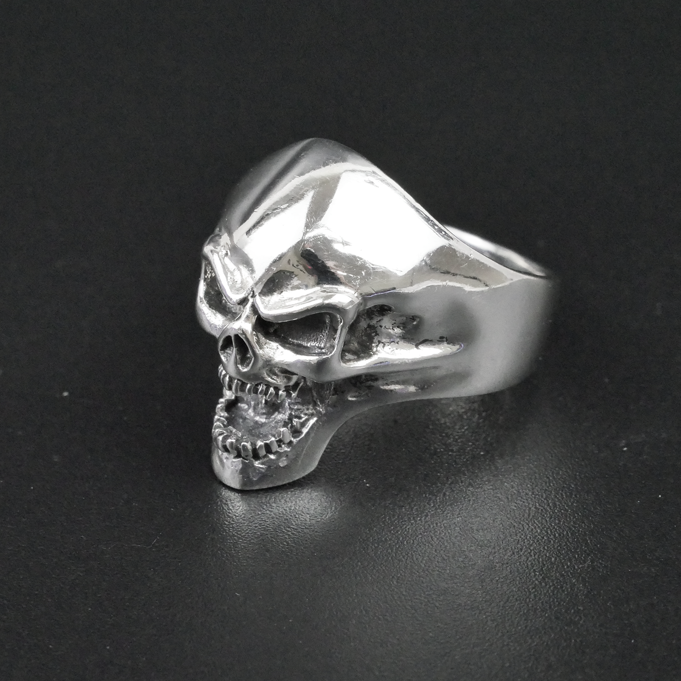 Silver "Shouting Skull" Gents Ring