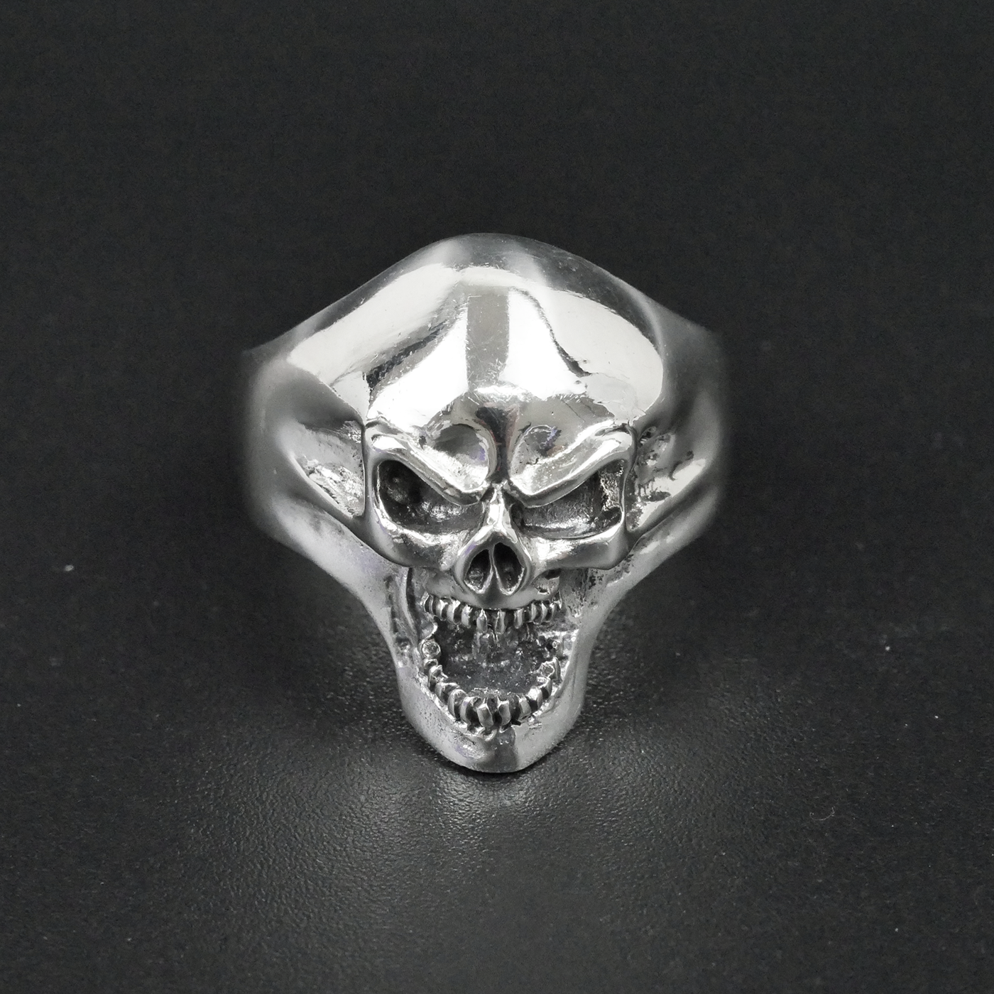 Silver "Shouting Skull" Gents Ring