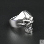 Silver Bold "Shouting Skull" Gents Ring Just Silver Jewellery