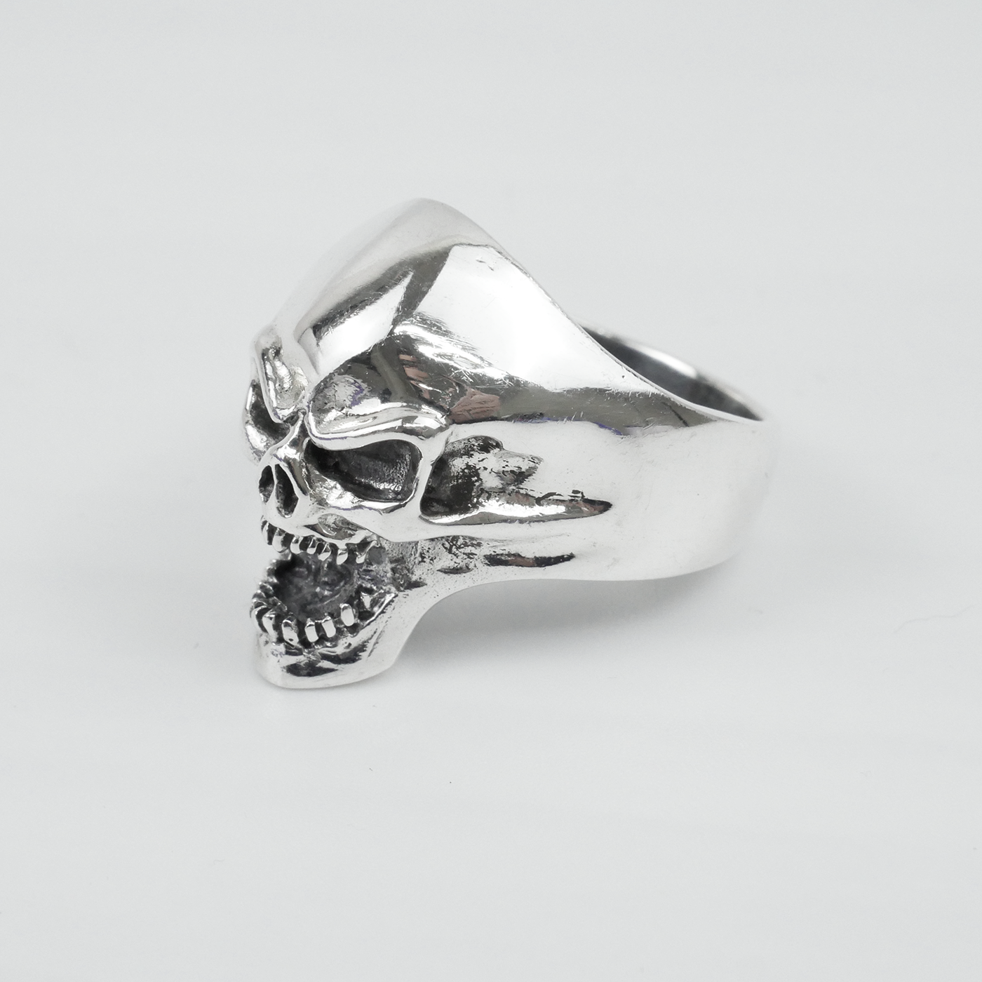 Silver "Shouting Skull" Gents Ring
