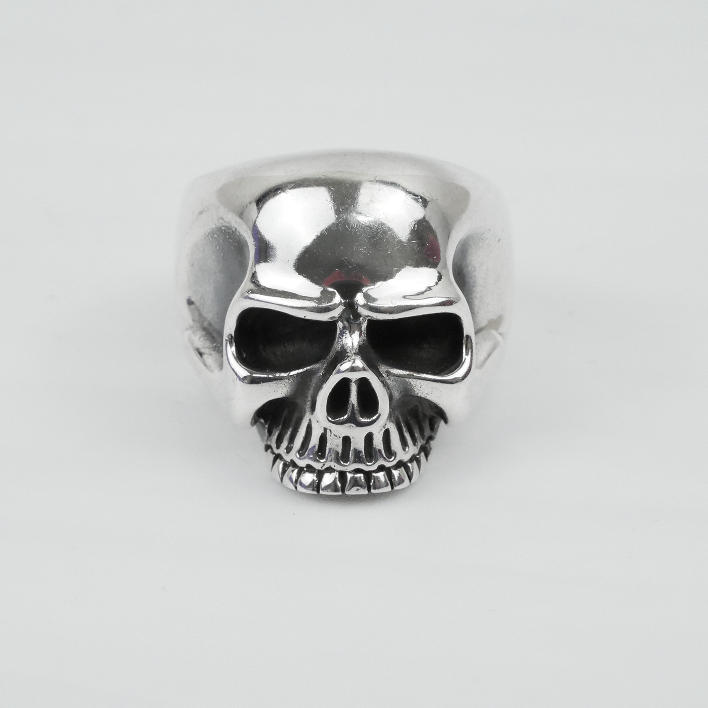 Silver "Plain Skull" Gents Ring