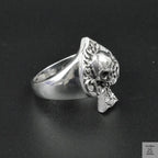 Silver Bold "Ace & Skull" Gents Ring Just Silver Jewellery