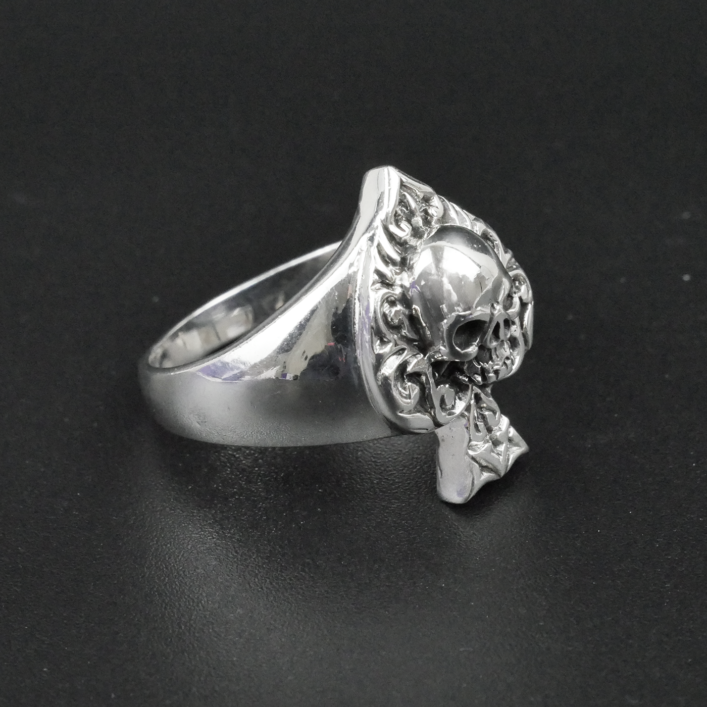 Silver "Ace & Skull" Gents Ring