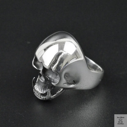 Silver Bold "Tusked Skull" Gents Ring Just Silver Jewellery