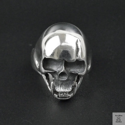 Silver Bold "Tusked Skull" Gents Ring Just Silver Jewellery