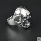 Silver Bold "Tusked Skull" Gents Ring Just Silver Jewellery