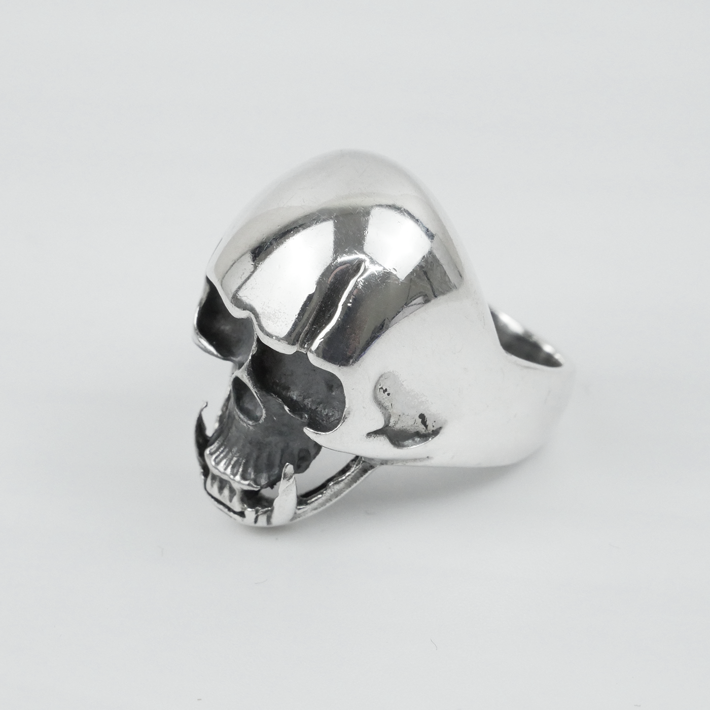 Silver "Tusked Skull" Gents Ring
